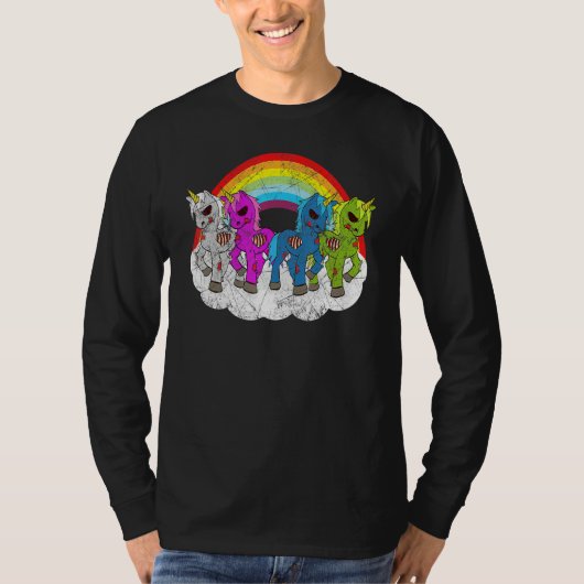 Zombie Unicorn Apocalypse Creatures Halloween Zomb T-Shirt (Vorderseite)