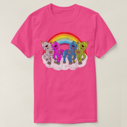 Zombie Unicorn Apokalypse Kreaturen Halloween Zomb T-Shirt (Design vorne)
