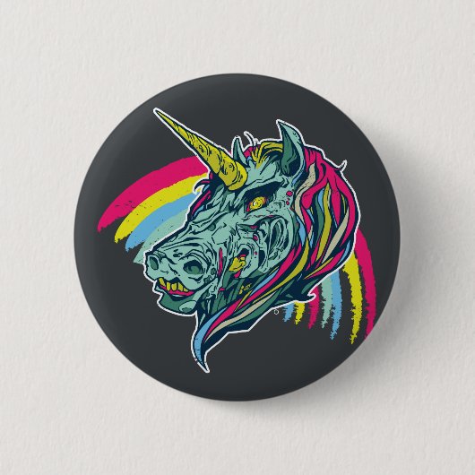 Zombie Unicorn Button (Vorderseite)