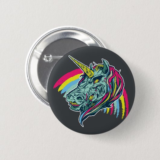 Zombie Unicorn Button (Vorne & Hinten)