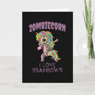 Zombie Unicorn Halloween Dab Zombiecorn Karte