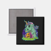 Zombie Unicorn Halloween Kostüm Ghost-Mummy Magnet (Vorderseite/Rückseite)