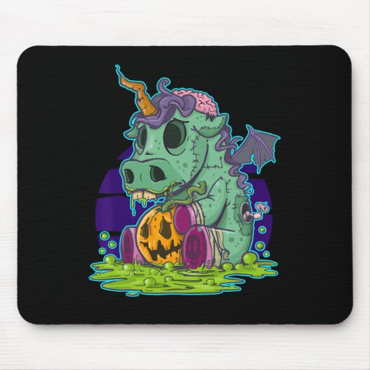 Zombie Unicorn Halloween Kostüm Ghost-Mummy Mousepad (Vorne)