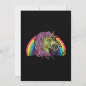Zombie Unicorn Halloween Rainbow Gift Idea Einladung (Vorderseite)