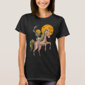 Zombie Unicorn Jagd Skelett Halloween Hunter G T-Shirt (Vorderseite)