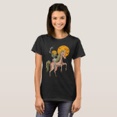Zombie Unicorn Jagd Skelett Halloween Hunter G T-Shirt (Vorne ganz)