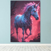Zombie Unicorn Leinwanddruck (Insitu (Holzboden))