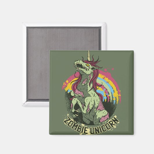 Zombie unicorn magnet (Vorderseite/Rückseite)