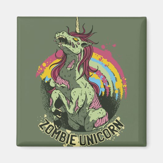 Zombie unicorn magnet (Vorne)