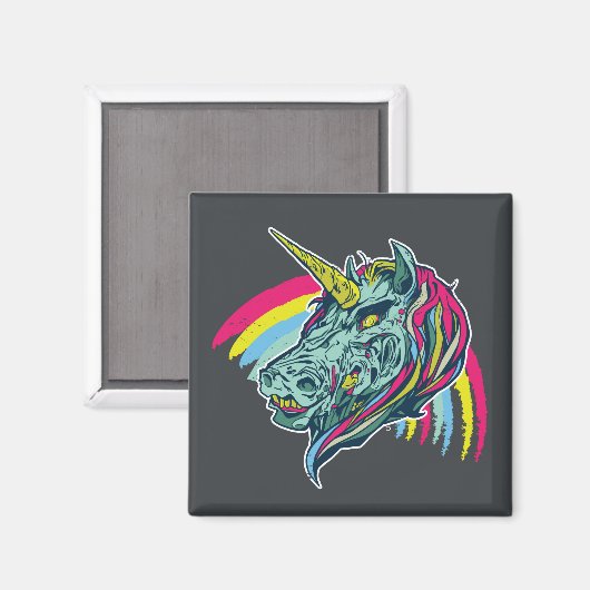 Zombie Unicorn Magnet (Vorderseite/Rückseite)
