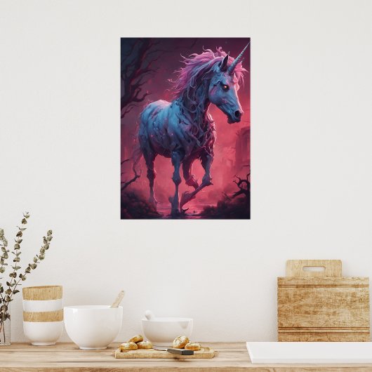 Zombie Unicorn Poster (Küche)