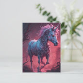 Zombie Unicorn Postkarte (Stehend Vorderseite)