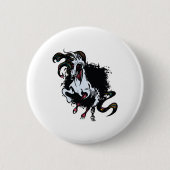 Zombie Unicorn Stehend Button (Vorderseite)