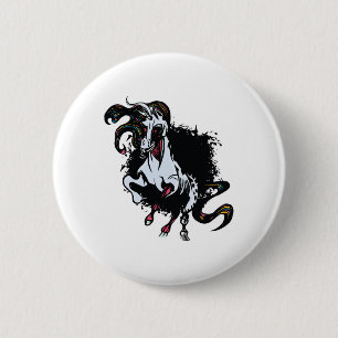 Zombie Unicorn Stehend Button