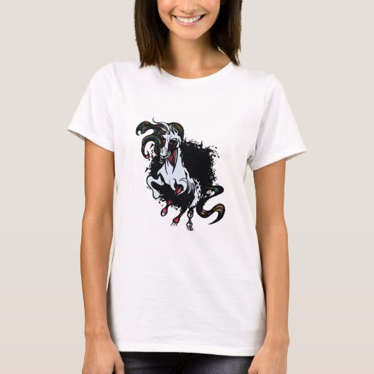 Zombie Unicorn Stehend T-Shirt (Vorderseite)
