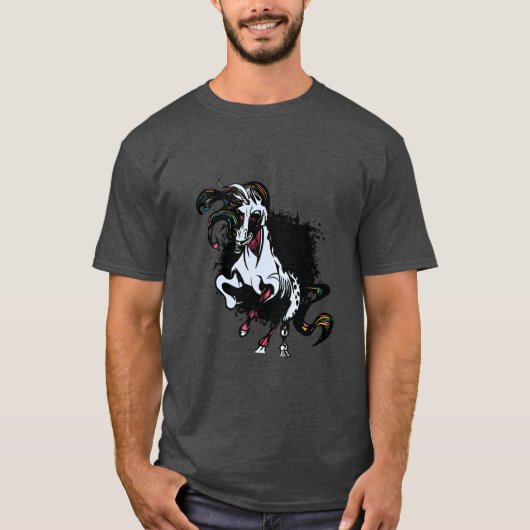 Zombie Unicorn Stehend T-Shirt (Vorderseite)