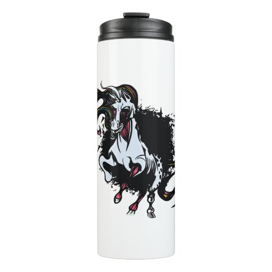 Zombie Unicorn Stehend Thermosbecher (Vorderseite)