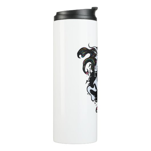 Zombie Unicorn Stehend Thermosbecher (Nach links gedreht)