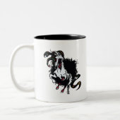 Zombie Unicorn Stehend Zweifarbige Tasse (Links)