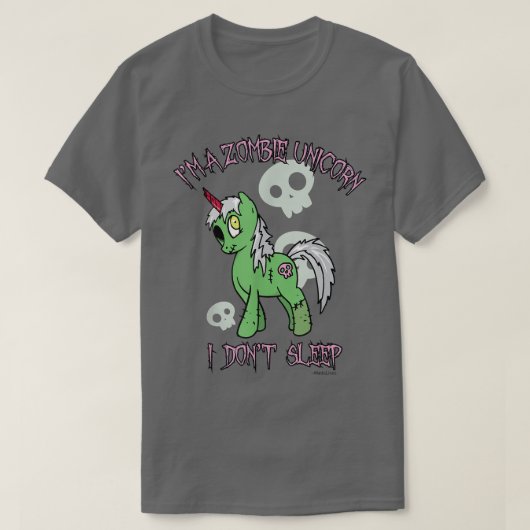 Zombie Unicorn T-Shirt (Design vorne)