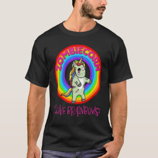 Zombie Unicorn Zombiecorn Halloween Rainbow T-Shirt