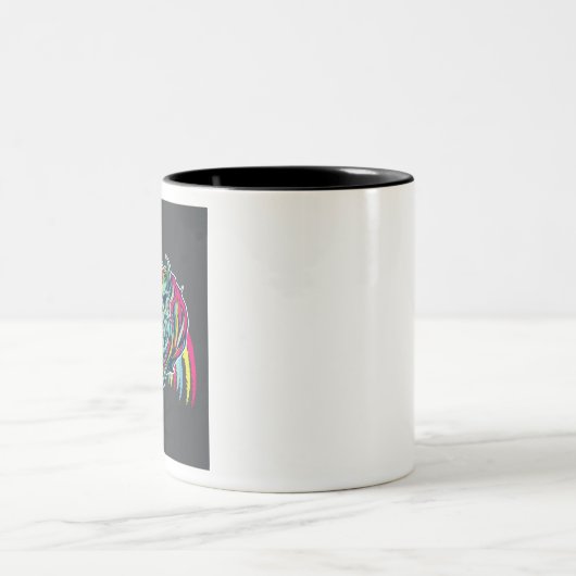 Zombie Unicorn Zweifarbige Tasse (Mittel)