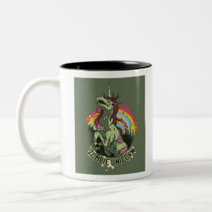 Zombie unicorn zweifarbige tasse