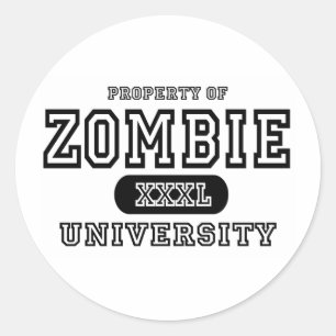 Zombie-Universität Runder Aufkleber