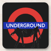 Zombie Untergrund Cork Untersetzer (Vorderseite)