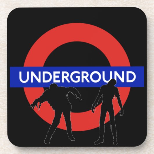 Zombie Untergrund Cork Untersetzer (Vorderseite)