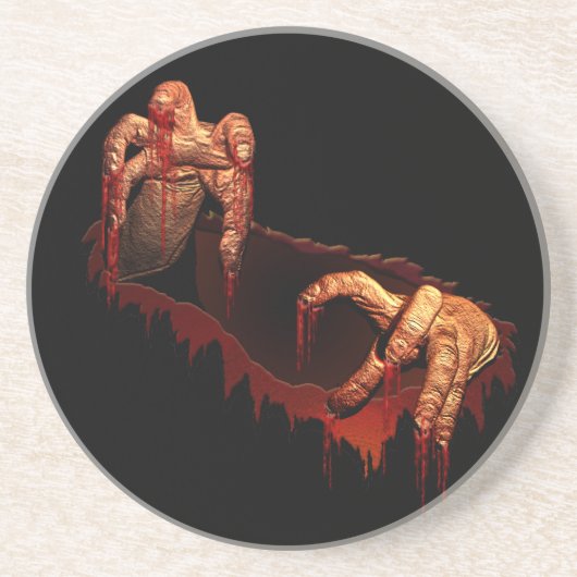 Zombie Untersetzer Gory Halloween Zombie Decor (Vorne)