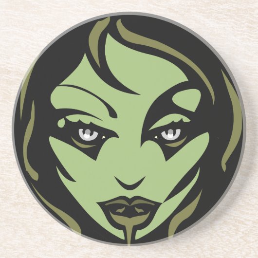 Zombie Untersetzer Niedlich Halloween Zombie Girl (Vorne)