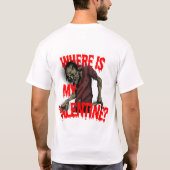Zombie Valentine Horror Design T-Shirt (Rückseite)
