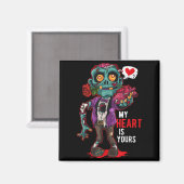 Zombie Valentine Mein Herz gehört dir Magnet (Vorderseite/Rückseite)