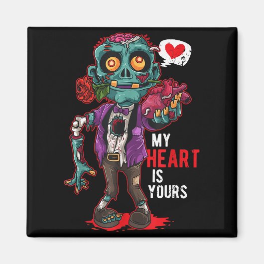 Zombie Valentine Mein Herz gehört dir Magnet (Vorne)