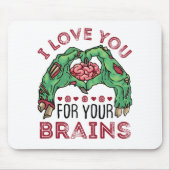 Zombie Valentine's Day Funny Liebe Sie für das Geh Mousepad (Vorne)