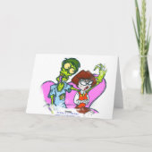 Zombie-Valentinsgruß-Karte Feiertagskarte (Rückseite)