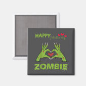 Zombie Valentinstag Handform ein Herz Halloween Magnet (Vorderseite/Rückseite)