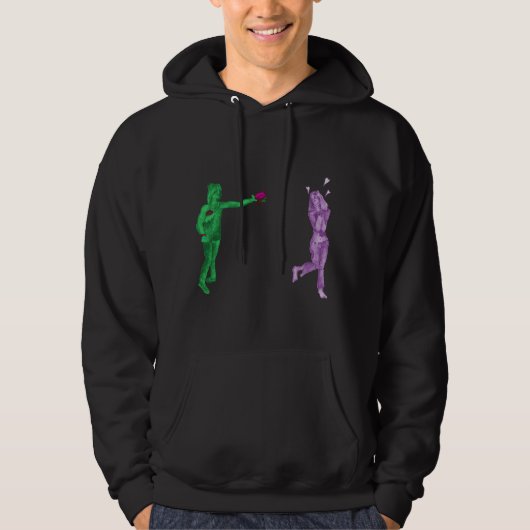 Zombie-Valentinstag Hoodie (Vorderseite)