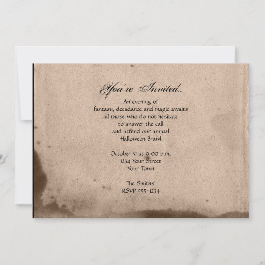 Zombie Vampire Family Halloween-Party Einladung (Rückseite)