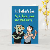 Zombie-Vater-Tag Karte (Gelbe Blume)