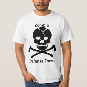 Zombie-Verteidigungs-Kraft: Schädel u. Äxte T-Shirt