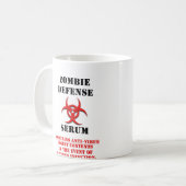 Zombie-Verteidigungs-Serum-Tasse Kaffeetasse (Vorderseite Links)