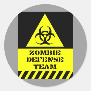 Zombie-Verteidigungsteam Runder Aufkleber