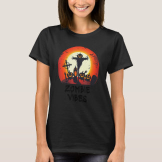 Zombie Vibes Mondbegräbnis Gruselige Kinder Jungen T-Shirt