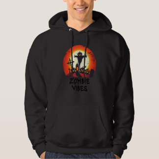 Zombie-Vibes Mondbeschienener Friedhof Gruselige K Hoodie