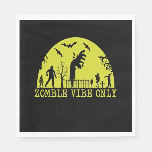 Zombie Vibes Nur Papier Serviette (Vorderseite)