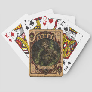 Zombie, Vintage Zirkus-Monster Spielkarten