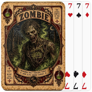 Zombie, Vintage Zirkus-Monster Spielkarten