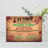 Zombie-Virus-Halloween-Party-Einladung Einladung (Stehend Vorderseite)